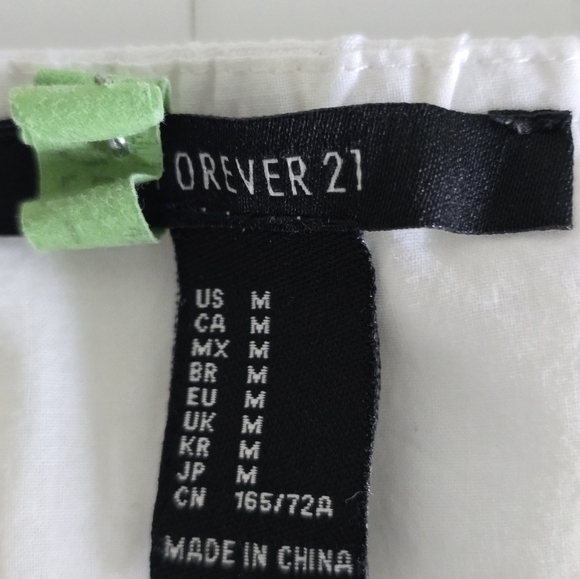 Forever 21 women's sleevesless jumpsuit white blue stripes front Cutout - Picture 13 of 13